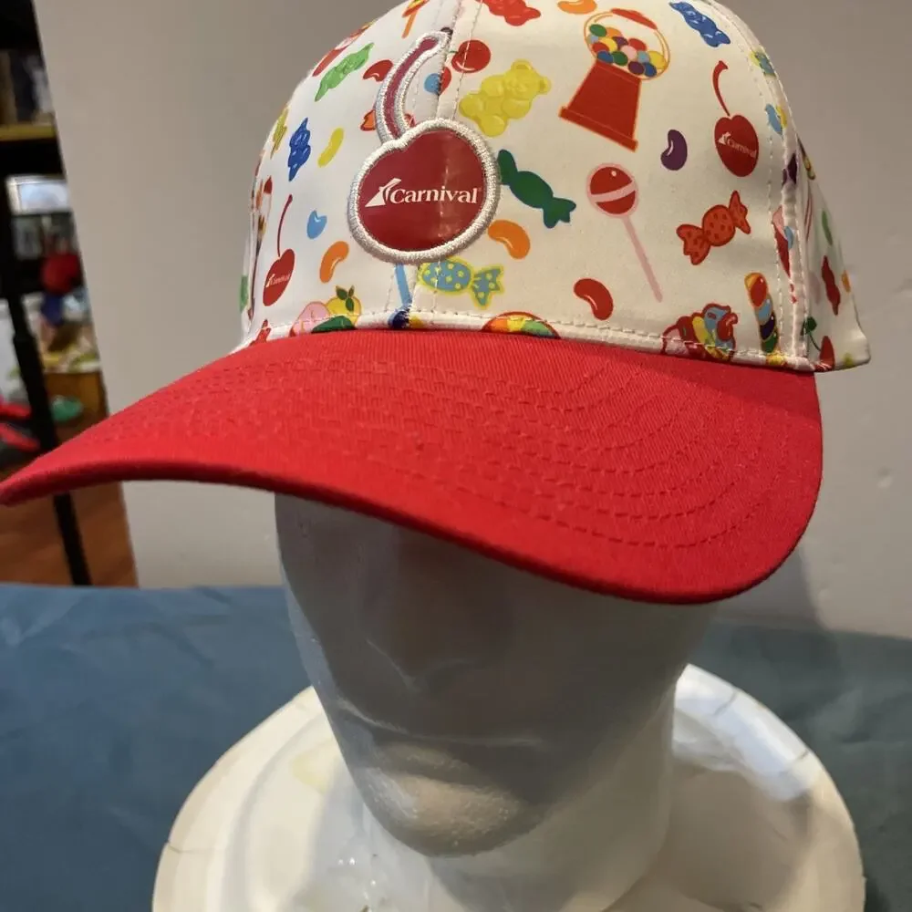 Carnival Cruise Cherry On Top Candy Confetti Hat Cap NEW